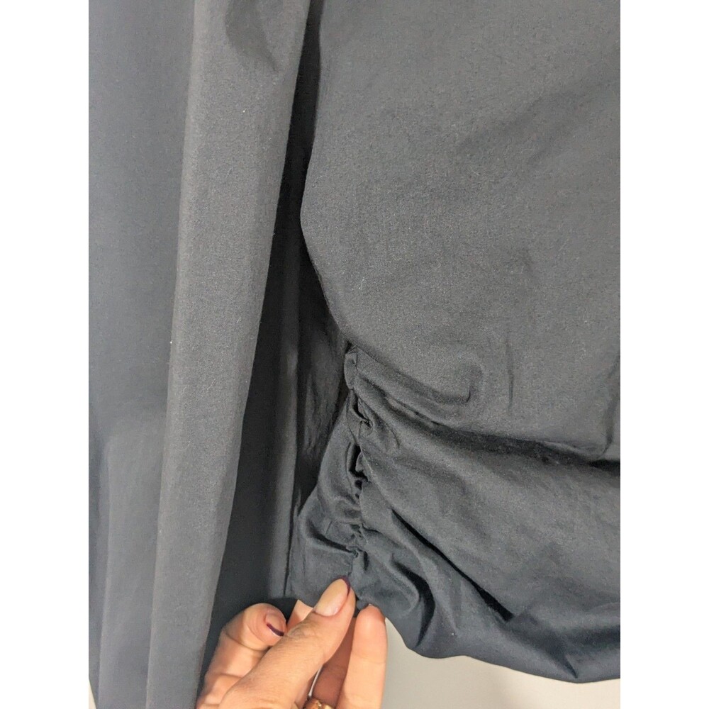 Anthropologie Sweetheart Puff Long Sleeve Black Blouse Smocked Back Sexy Sz S - Picture 6 of 12